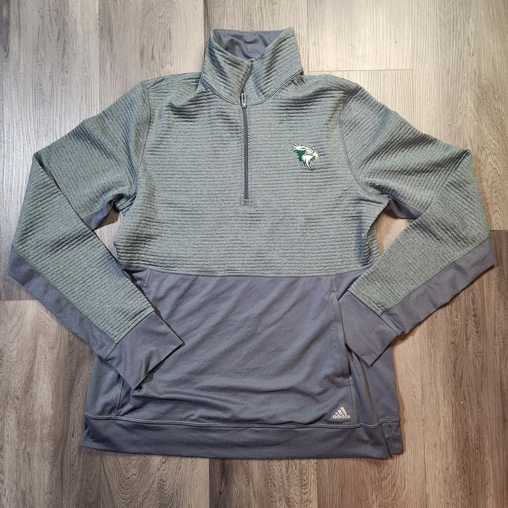 Adidas Mens Steel Quarter Zip Pullover Large